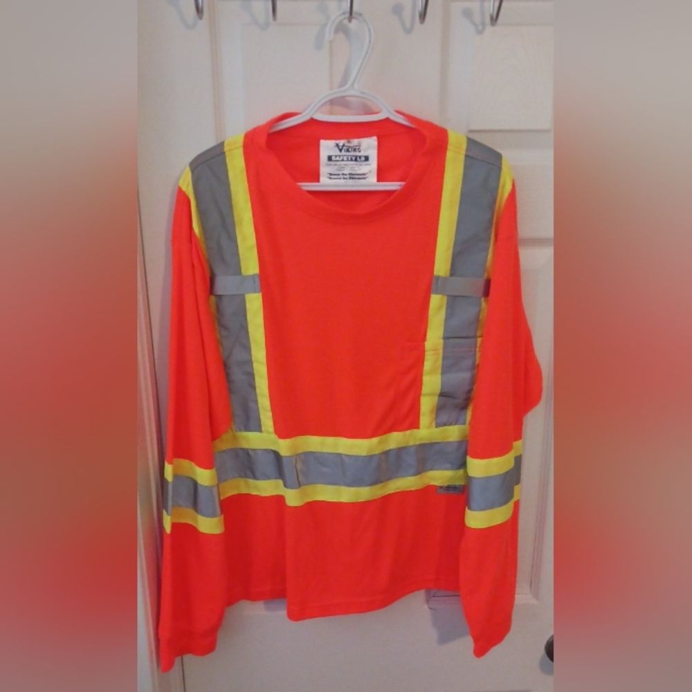 Viking Orange High-Visibility Long Sleeve Shirt